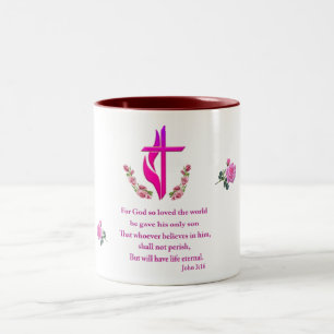 John 3:16 Two-Tone coffee mug