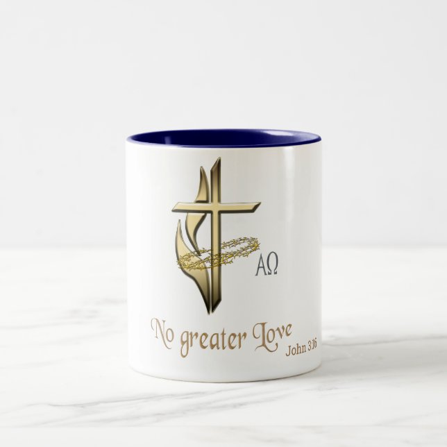 John 3:16 Two-Tone coffee mug (Center)