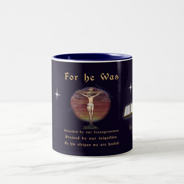 John 3:16 Two-Tone coffee mug (Center)