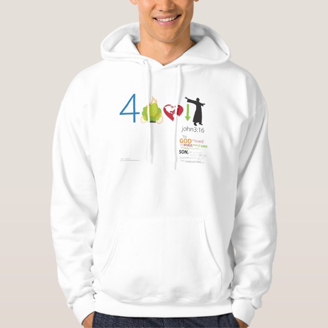 John 3:16 v1F - Basic Hoodie (Front)