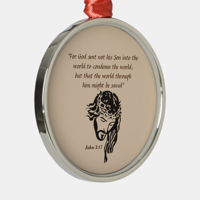 John 3:17 metal tree decoration (Right)