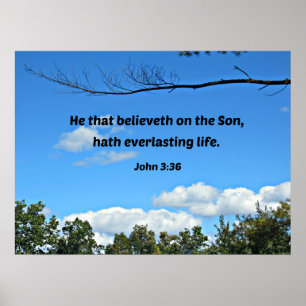 John 3:36 He that believeth on the Son... Poster