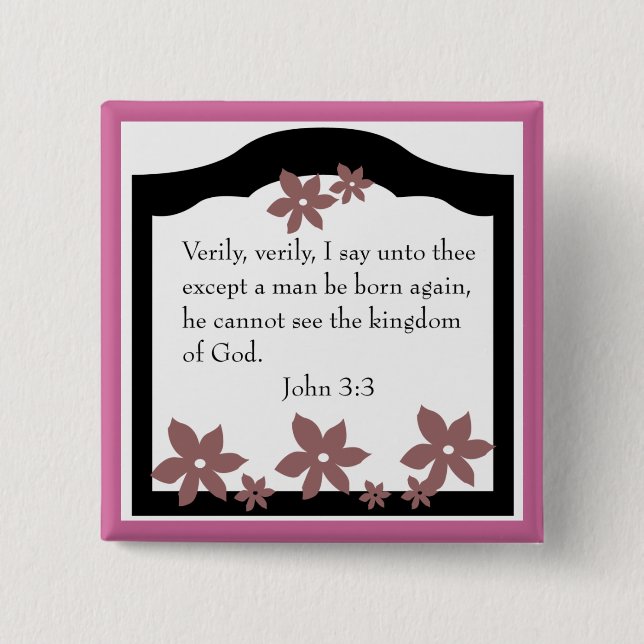 John 3-3  Kingdom of God button (Front)