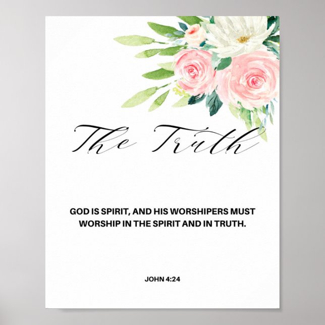 John 4:24, Bible Verse Poster (Front)