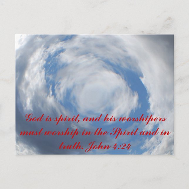 John 4:24 postcard (Front)