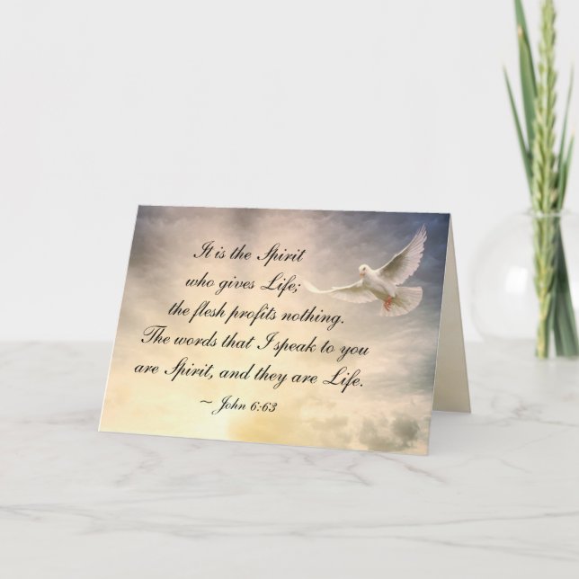 John 6:63 The Words I Speak are Spirit and Life Card (Front)
