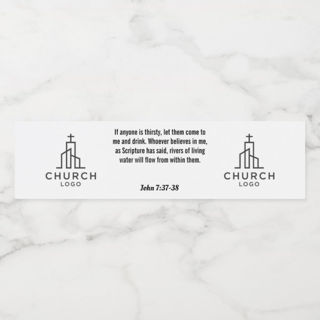 John 7:37-38 Water Label (Single Label)