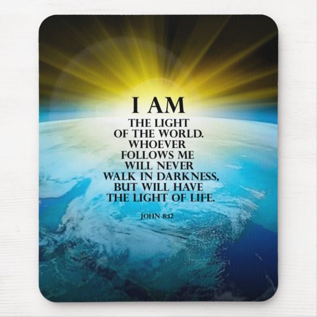 John 8:12 mouse mat (Front)