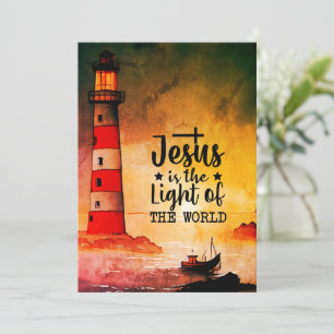 John 8 Jesus is the Light of the World Flat Card