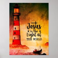 John 8 Jesus is the Light of the World Lighthouse 
