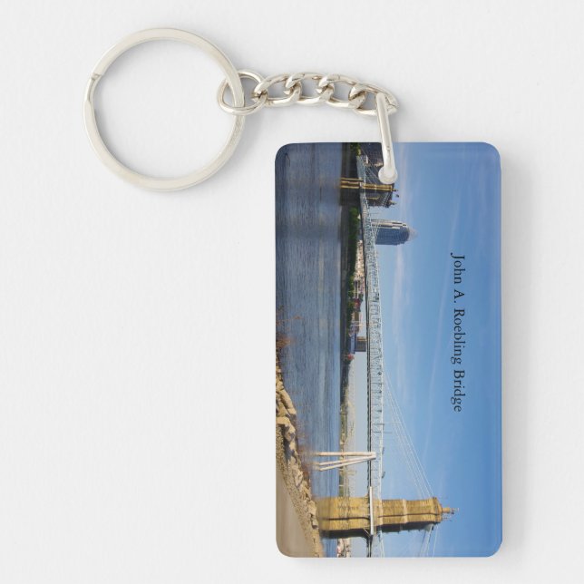 John A. Roebling bridge acrylic key chain (Front)