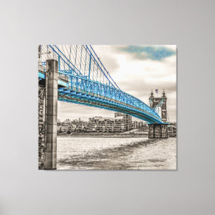 John A Roebling Suspension Bridge Canvas Print