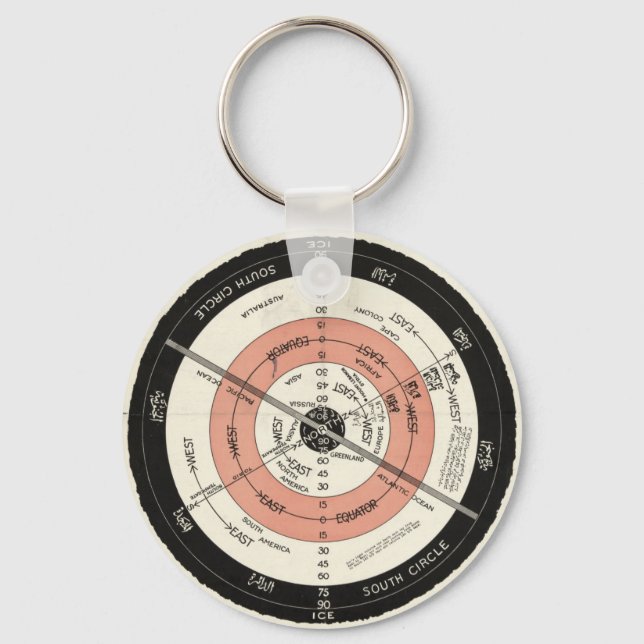John Abizaid NEW CORRECT MAP FLAT SURFACE Keychain (Front)