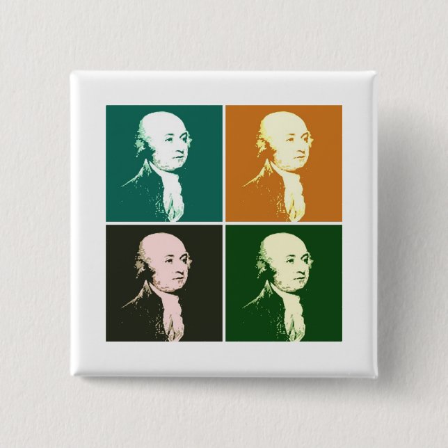 John Adams 15 Cm Square Badge (Front)