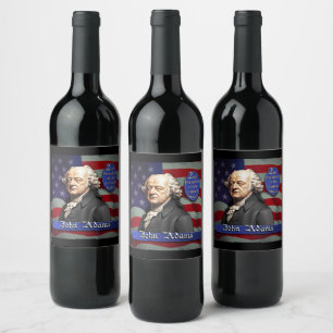 John Adams: 2nd President of the United States Wine Label