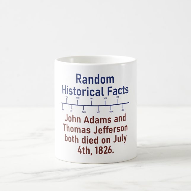 John Adams and Thomas Jefferson - History Fact Coffee Mug (Center)