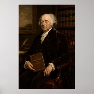 John Adams Oil Portrait Painting   Founding Father Poster