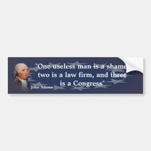 John Adams Quote On Congress Bumper Sticker