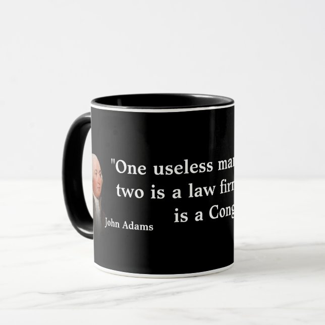 John Adams Quote On Congress Mug (Front Left)
