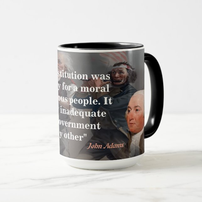 John Adams Quote On Our Constitution Mug (Front Right)