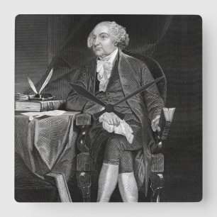 John Adams Square Wall Clock