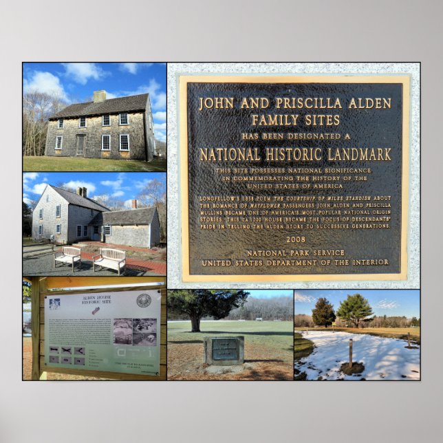 John and Priscilla Alden Family Sites Poster (Front)
