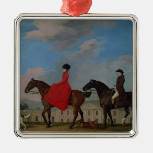 John and Sophia Musters riding at Colwick Hall Metal Tree Decoration