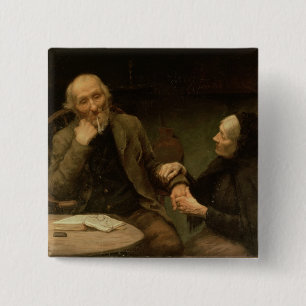 John Anderson, My Jo, 1894 (oil on canvas) 15 Cm Square Badge
