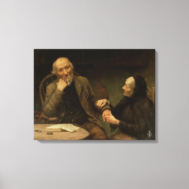 John Anderson, My Jo, 1894 (oil on canvas) Canvas Print (Front)