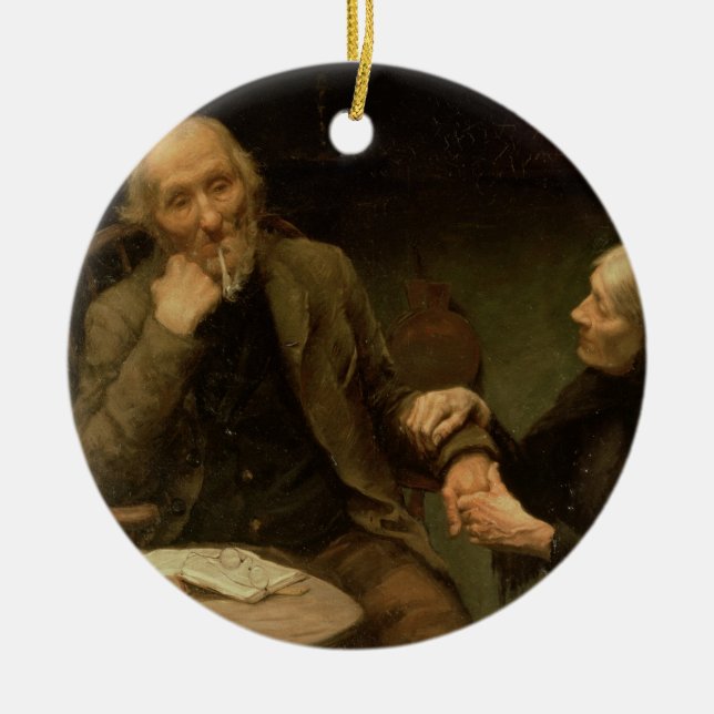 John Anderson, My Jo, 1894 (oil on canvas) Ceramic Tree Decoration (Front)