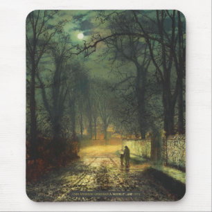 John Atkinson Grimshaw A moonlit lane 1874 CC0230 Mouse Mat