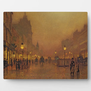 John Atkinson Grimshaw A Street at Night (oil on Plaque