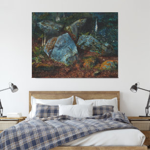 John Atkinson Grimshaw - Boulders In Storsforth Canvas Print