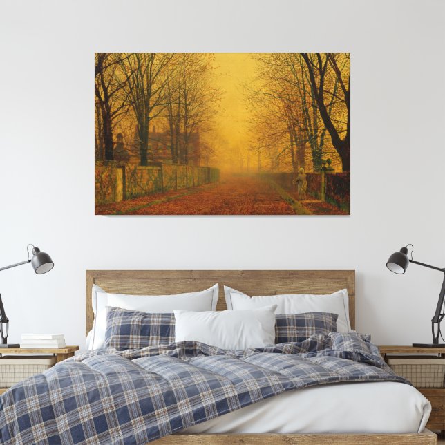 John Atkinson Grimshaw - Evening Glow Canvas Print (Insitu(Bedroom))
