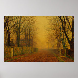 John Atkinson Grimshaw Evening glow CC0871 Poster