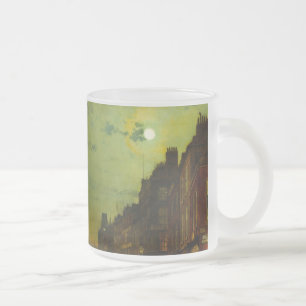 John Atkinson Grimshaw Glasgow Docks Frosted Glass Coffee Mug