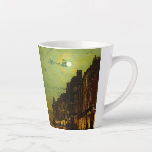 John Atkinson Grimshaw Glasgow Docks Latte Mug (Right)