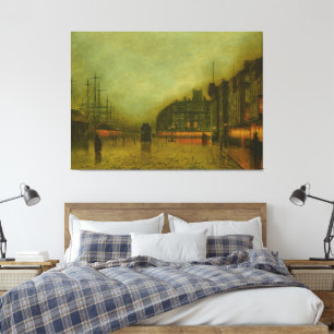 John Atkinson Grimshaw - Liverpool Docks  Canvas Print