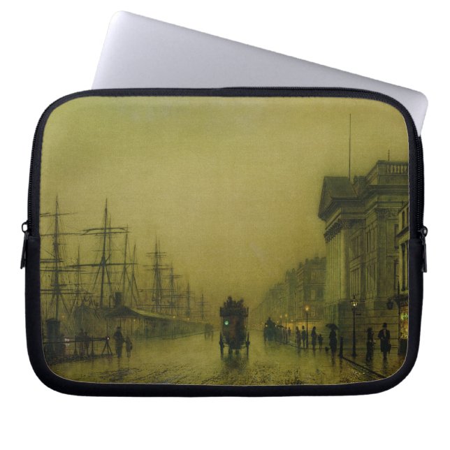 John Atkinson Grimshaw | Liverpool Docks Customs H Laptop Sleeve