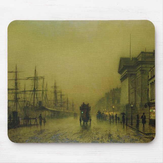 John Atkinson Grimshaw | Liverpool Docks Customs H Mouse Mat (Front)