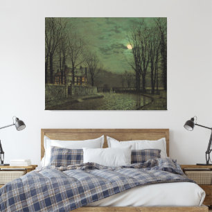John Atkinson Grimshaw - November Moonlight  Canvas Print