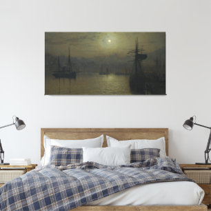 John Atkinson Grimshaw - Old Scarborough Canvas Print