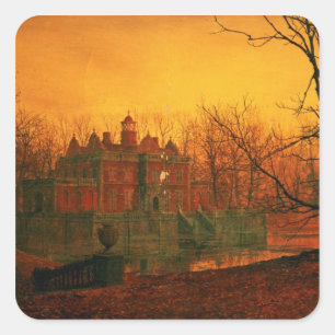 John Atkinson Grimshaw The Haunted House Square Sticker