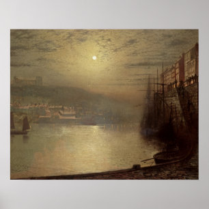John Atkinson Grimshaw   Whitby (oil on canvas) Poster