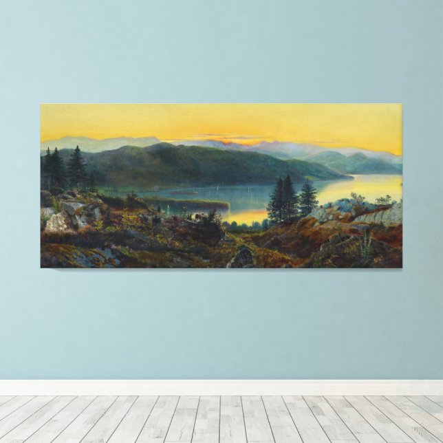 John Atkinson Grimshaw - Windermere  Canvas Print (Insitu(Wood Floor))