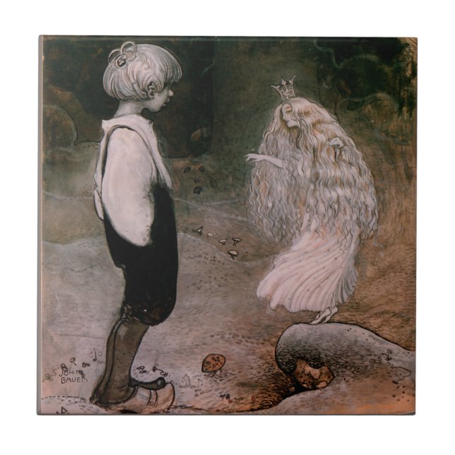 John Bauer A Moment Changed By A Little Fairy Tile (Front)