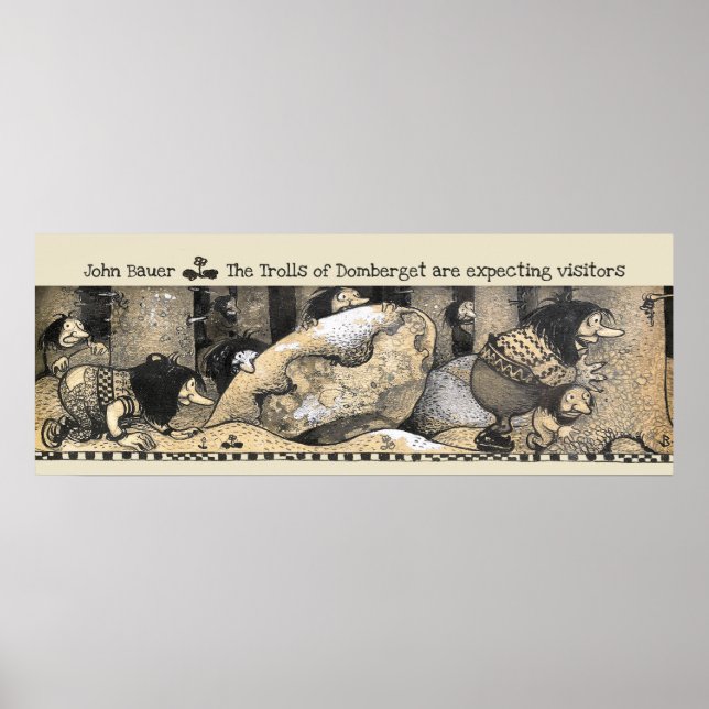 John Bauer Domberget Trolls expect guests CC1234 Poster (Front)