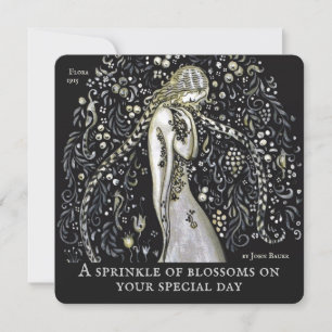 John Bauer Flora Decorative flowers Birthday card