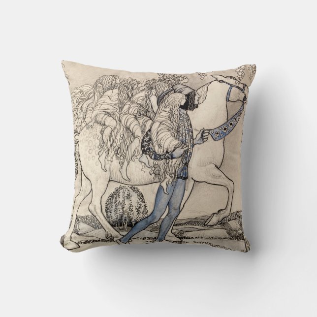 John Bauer He led the Horse at the bridle Cushion (Front)