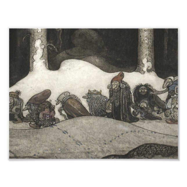 John Bauer - In the Christmas Night Photo Print (Front)